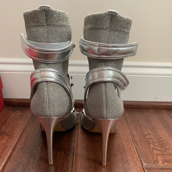 Valentino Rockstud body tech booties 36.5 silver - Picture 3 of 8